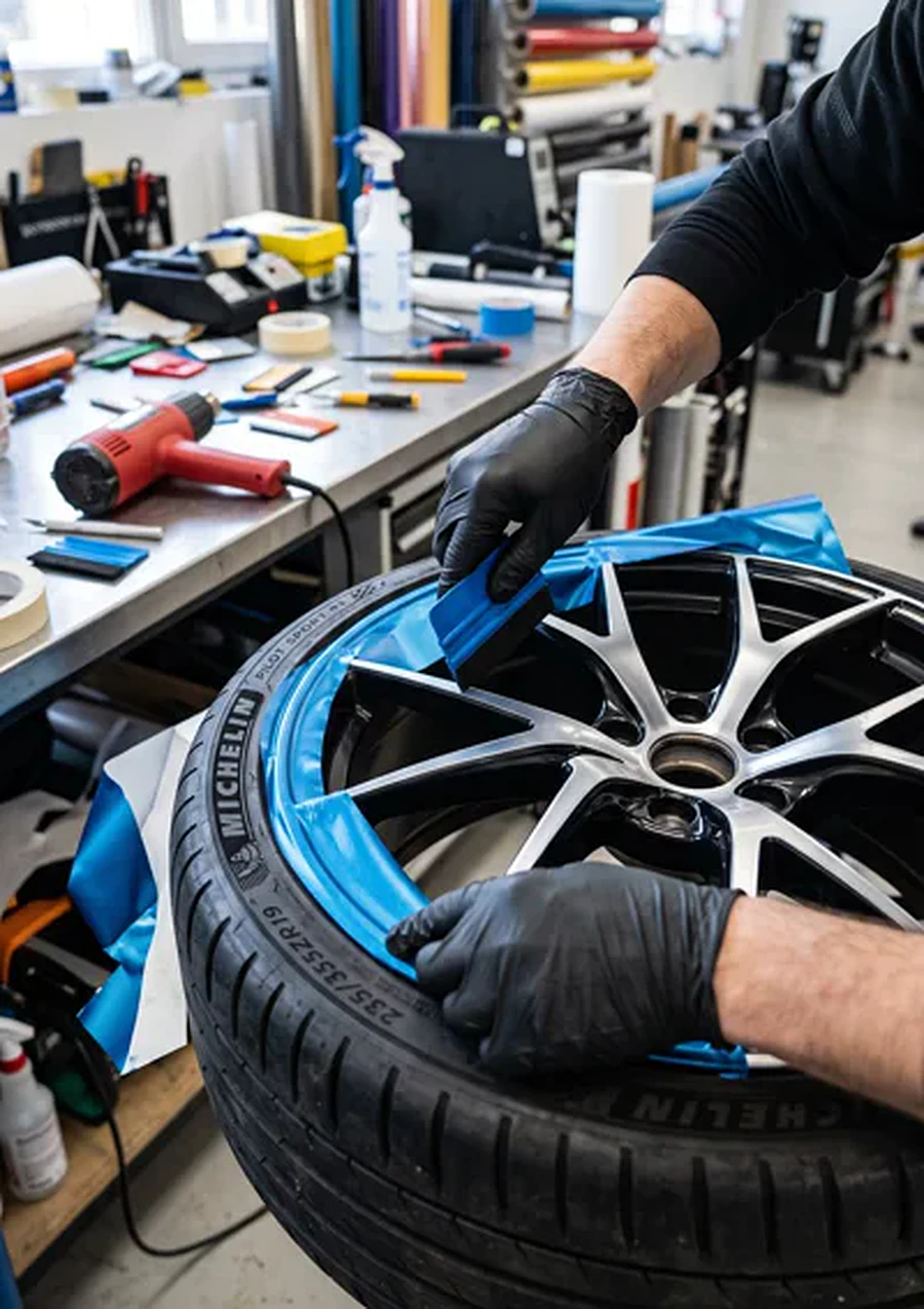 Alloy wheel colour wrap in Klang