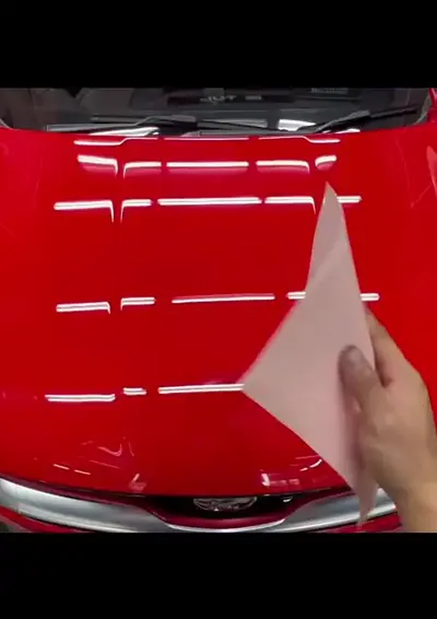Bonnet vinyl wrap in progress at Z-Sticker workshop