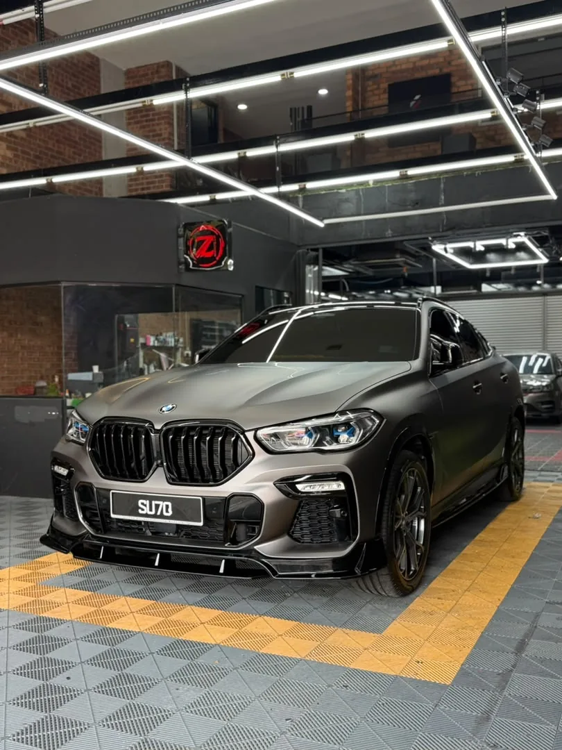 Matte gunmetal grey wrap on a BMW X6 by Z-Sticker, Klang