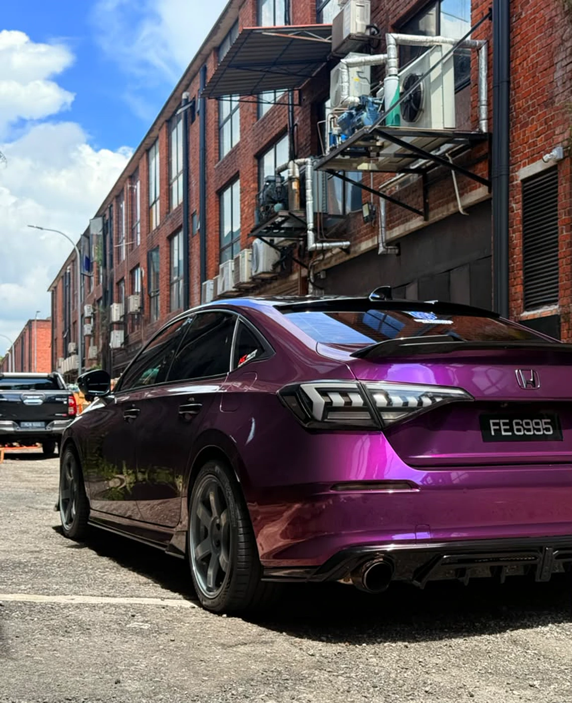 Chrome purple colour-shift wrap on a Honda Accord by Z-Sticker