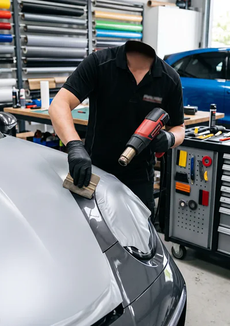 Pearl satin car wrap in Malaysia